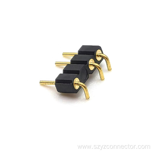 2.54mm Pitch Machined Pin header Connector Right Angle H3.0mm 1*4P